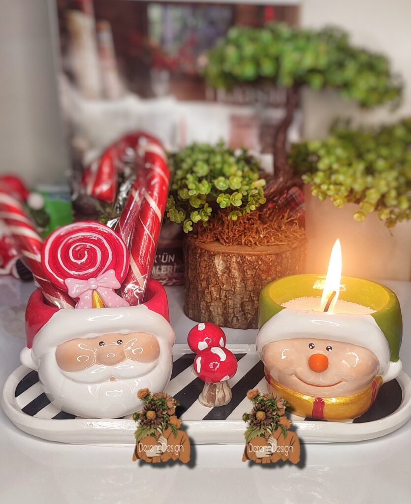 Noel baba kardam adam çerezlik (mumluk)